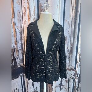AKIRA Black Lace Women's Blazer